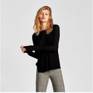 Zara Sweater with Side Slits Black